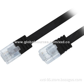 Cat5/5e/6/6a Flat Patch Cable with 32AWG Stranding Copper